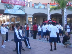 Players Visit Downtown